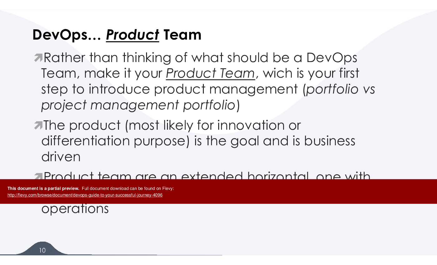 This is a partial preview of DevOps: Guide to Your Successful Journey (28-slide PowerPoint presentation (PPTX)). Full document is 28 slides. 