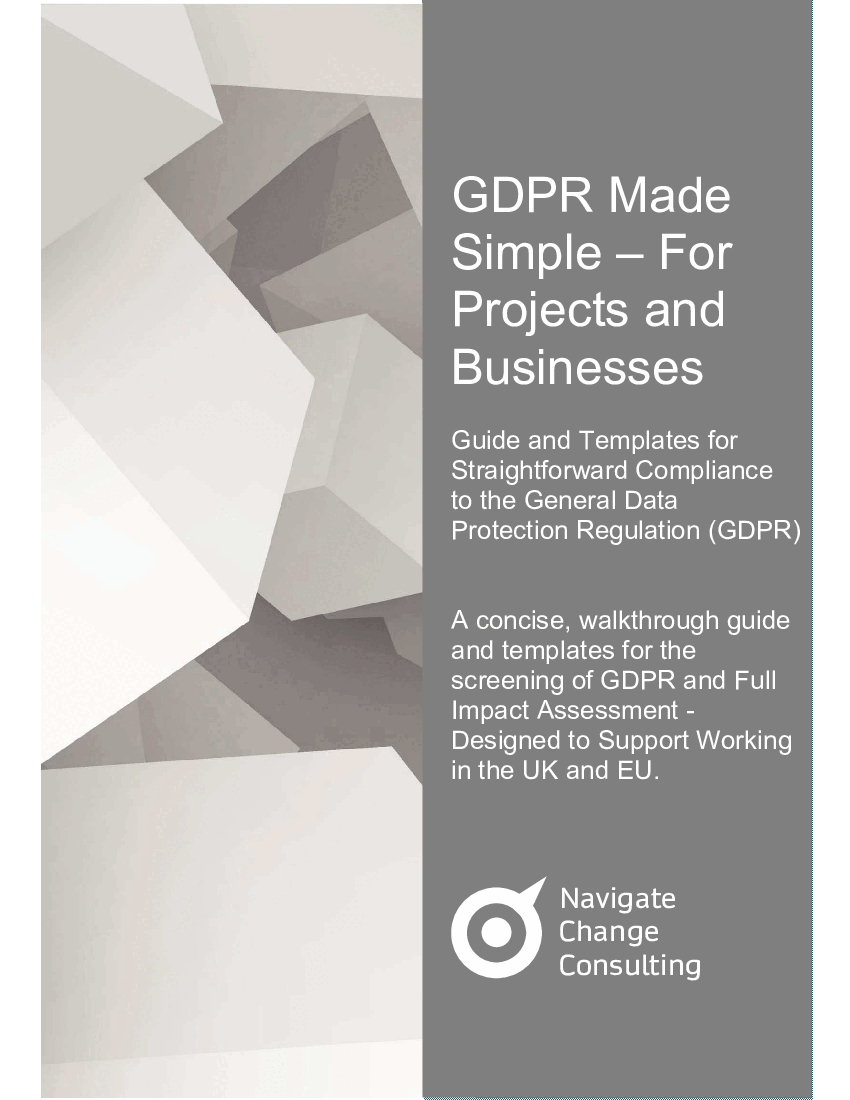 This is a partial preview of GDPR DPIA Templates and Compliance Guide (23-page Word document). Full document is 23 pages. 