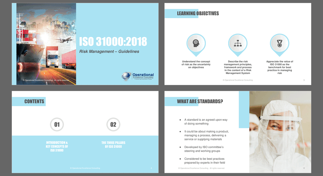 ISO 31000:2018 (Risk Management) Awareness Training (61-slide PPT PowerPoint presentation (PPTX)) Preview Image