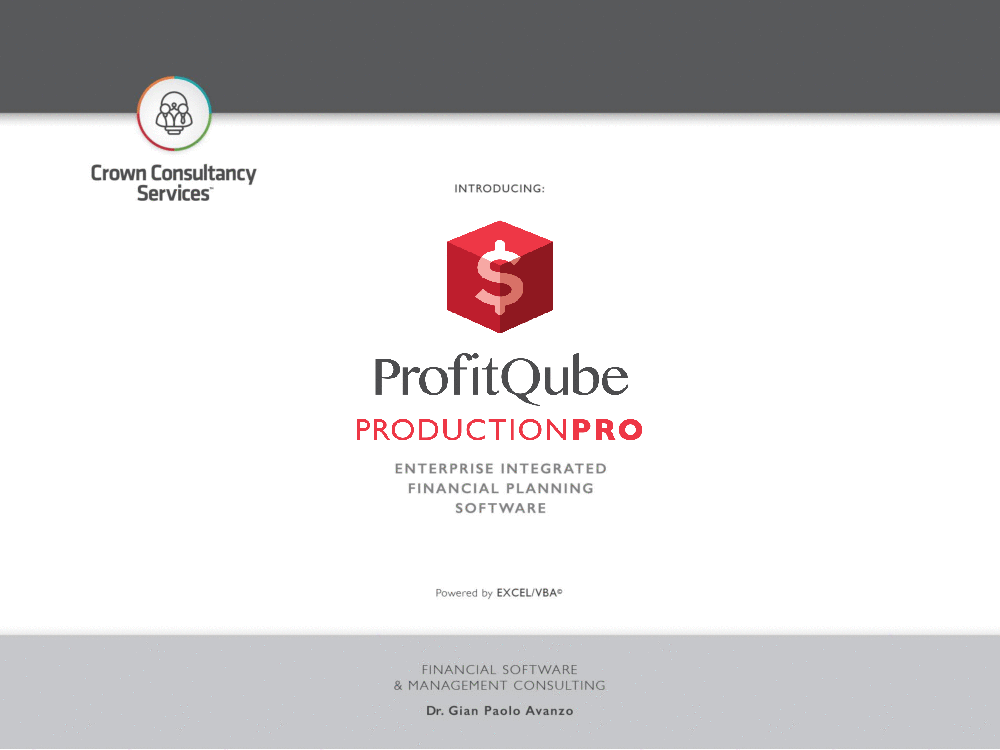 This is a partial preview of ProfitQube Production Pro - Integrated Financial Planning (72-page PDF document). Full document is 72 pages. 