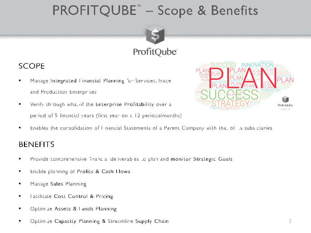 This is a partial preview of ProfitQube Production Pro - Integrated Financial Planning (72-page PDF document). Full document is 72 pages. 