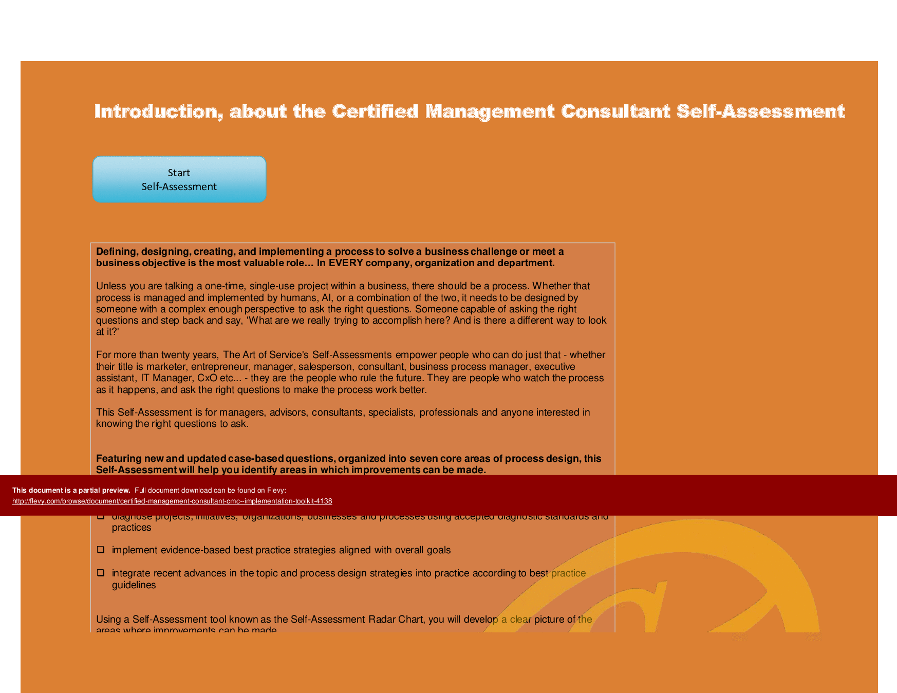 This is a partial preview of Certified Management Consultant (CMC) - Implementation Toolkit (Excel workbook (XLSX)). 