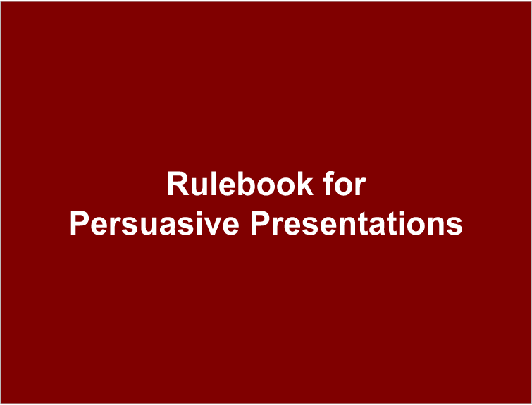 Rulebook for Powerpoint Presentations (Spanish)