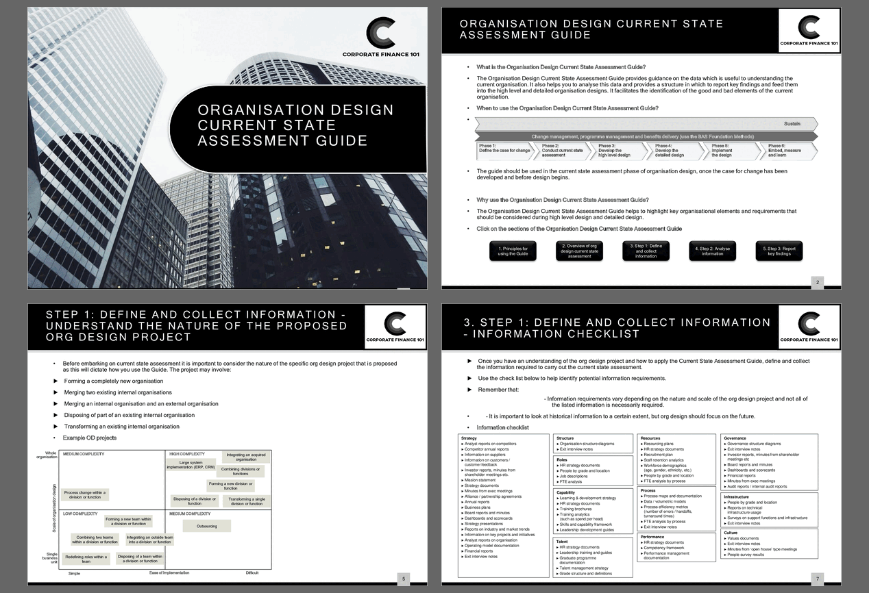 Organization Design Current State Assessment Guide (20-slide PPT PowerPoint presentation (PPT)) Preview Image