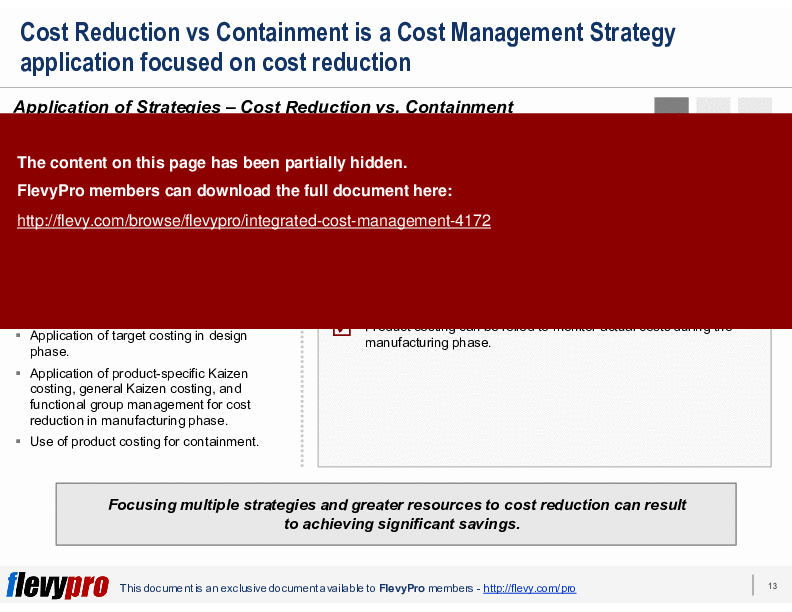 Integrated Cost Management (27-slide PowerPoint presentation (PPTX)) Preview Image