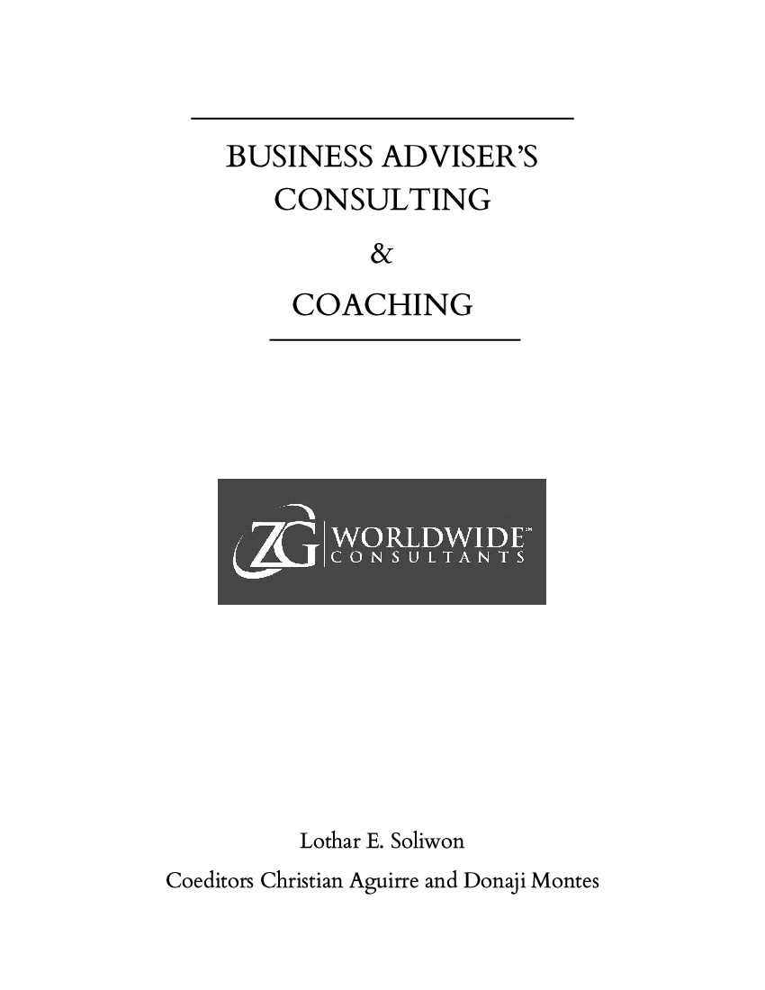 This is a partial preview of Business Adviser's Consulting & Coaching (46-page PDF document). Full document is 46 pages. 