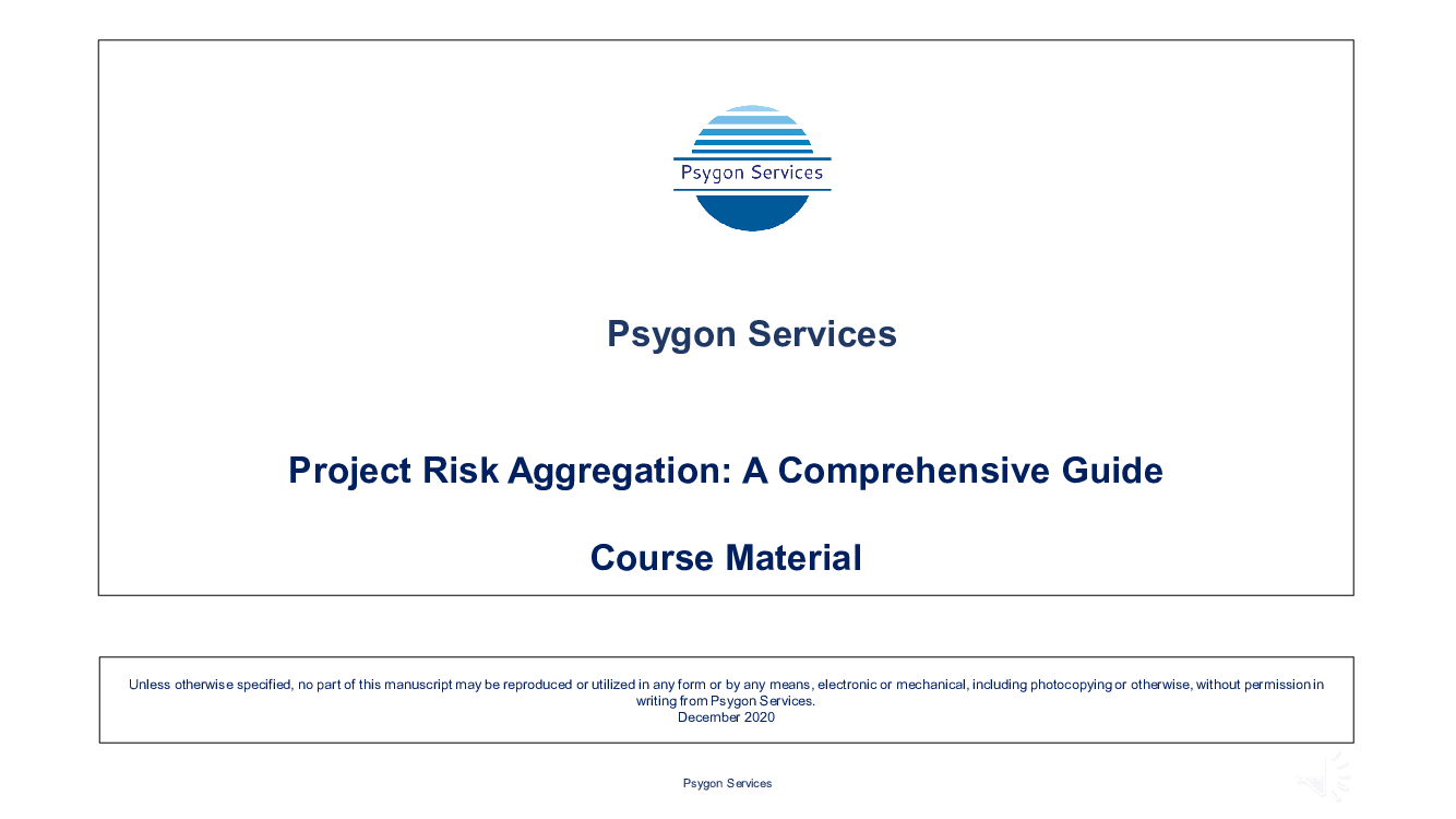 This is a partial preview of Project Risk Aggregation: A Comprehensive Guide (38-slide PowerPoint presentation (PPTX)). Full document is 38 slides. 