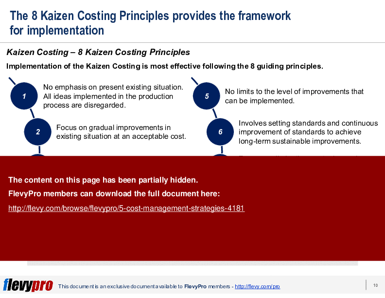 This is a partial preview of 5 Cost Management Strategies (24-slide PowerPoint presentation (PPTX)). Full document is 24 slides. 