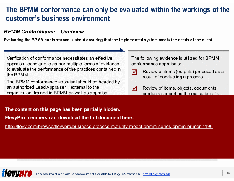 This is a partial preview of Business Process Maturity Model (BPMM) Series: BPMM Primer (23-slide PowerPoint presentation (PPTX)). Full document is 23 slides. 