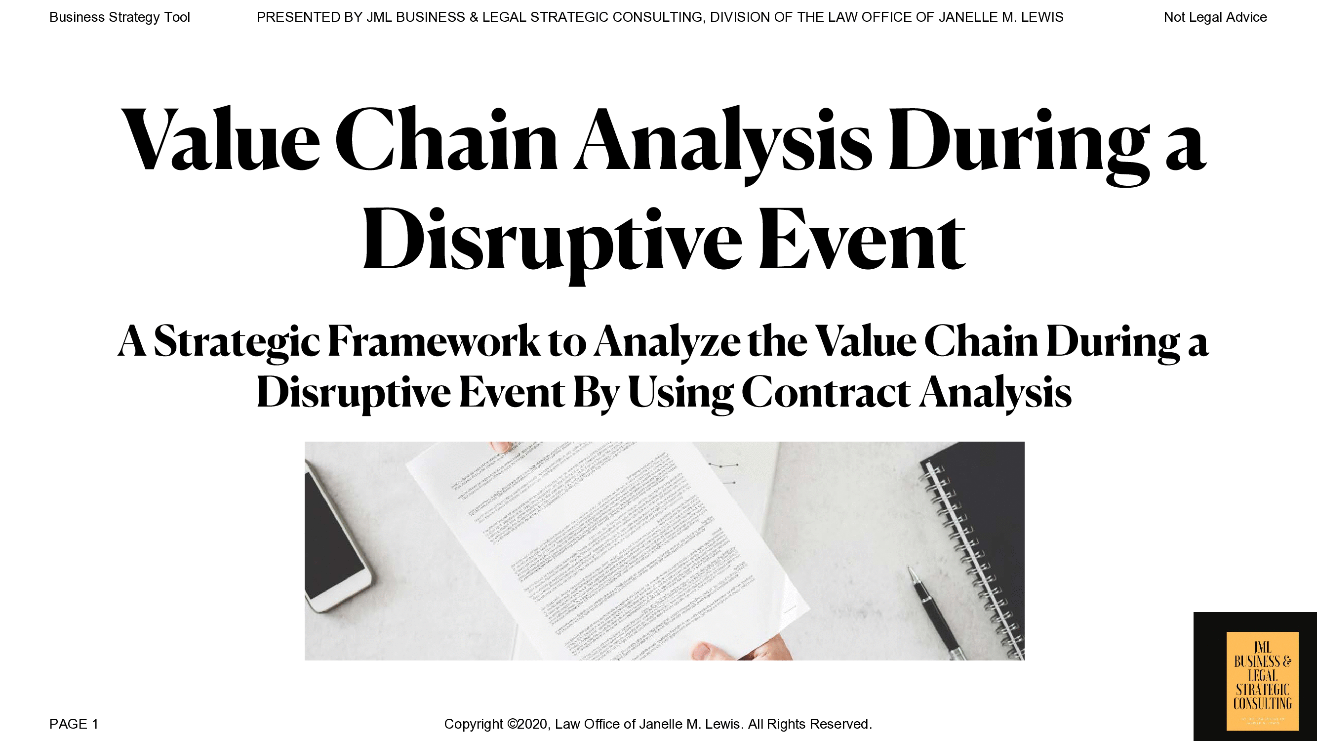 This is a partial preview of Value Chain Analysis During a Disruptive Event (20-page PDF document). Full document is 20 pages. 