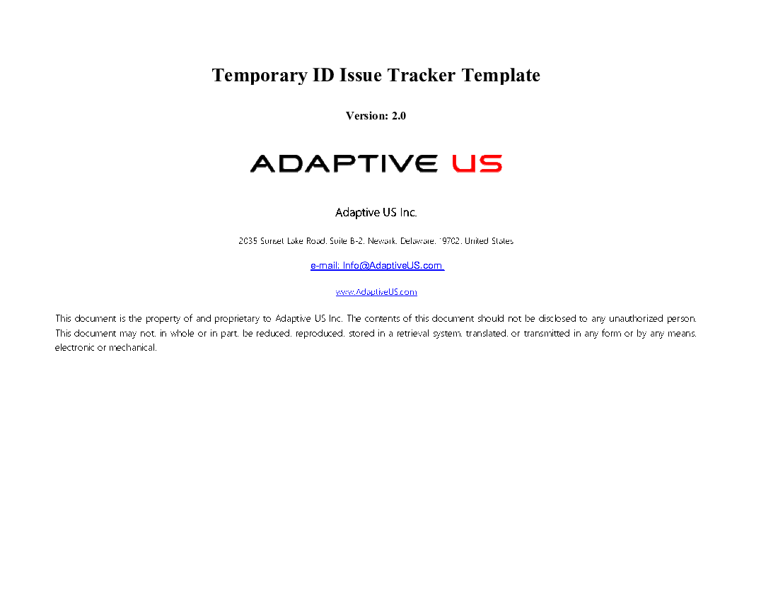 Temporary ID Tracker Template (Excel template (XLS)) Preview Image