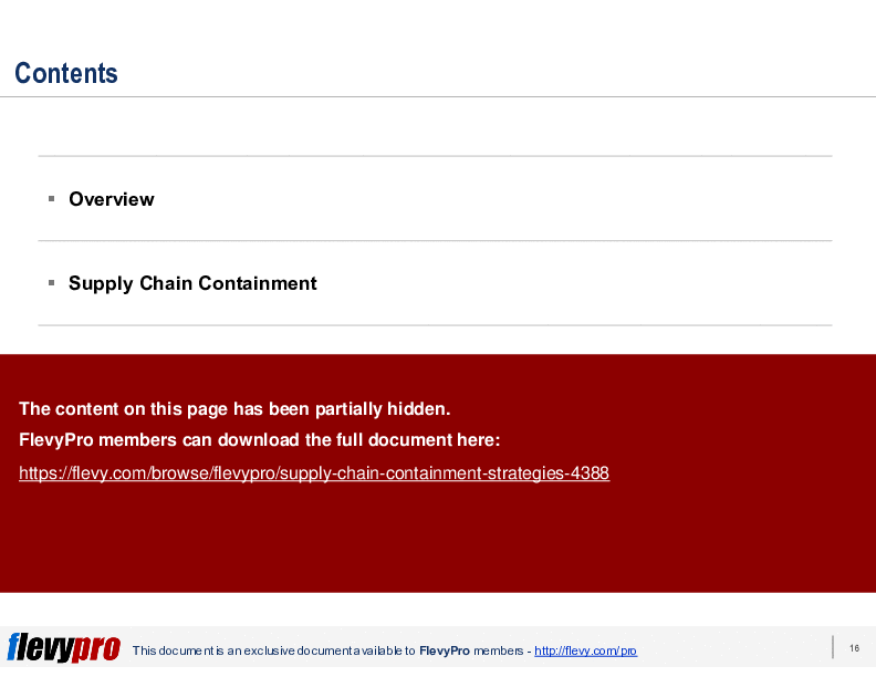 Supply Chain Containment Strategies (22-slide PPT PowerPoint presentation (PPTX)) Preview Image