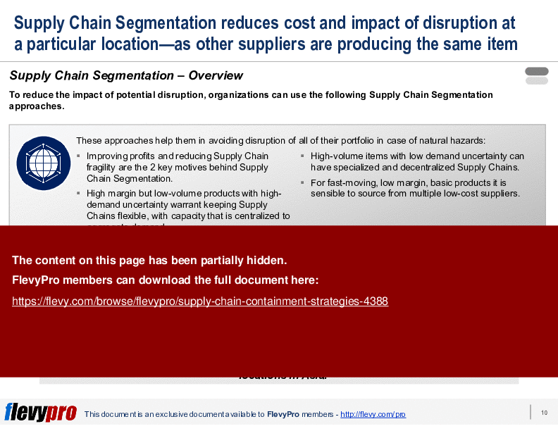 This is a partial preview of Supply Chain Containment Strategies (22-slide PowerPoint presentation (PPTX)). Full document is 22 slides. 