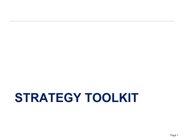 Strategy Toolkit PPT (6-slide PPT PowerPoint presentation (PPT)) Preview Image
