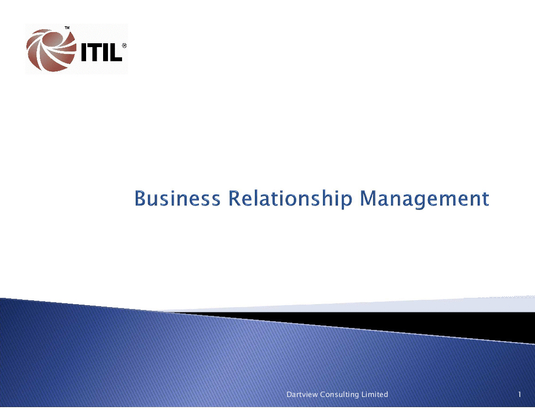 ITIL v3 Business Relationship Management Overview