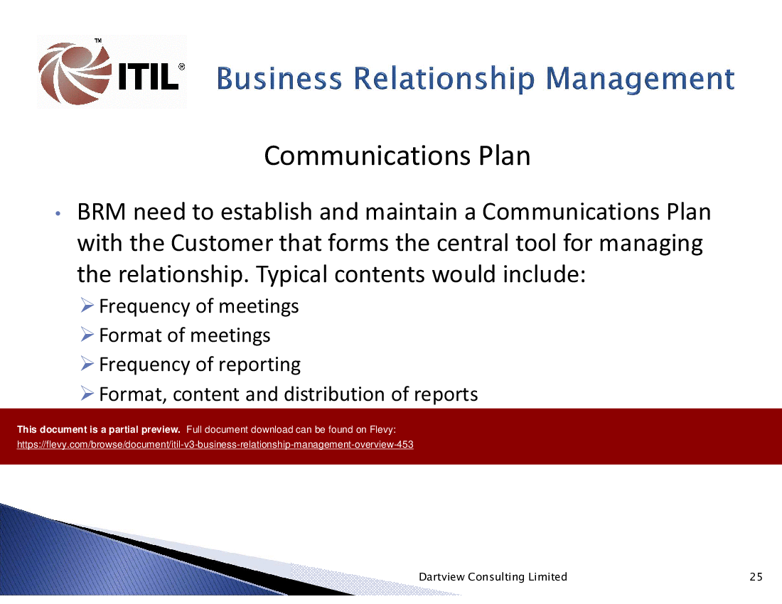 ITIL v3 Business Relationship Management Overview (50-slide PowerPoint presentation (PPTX)) Preview Image