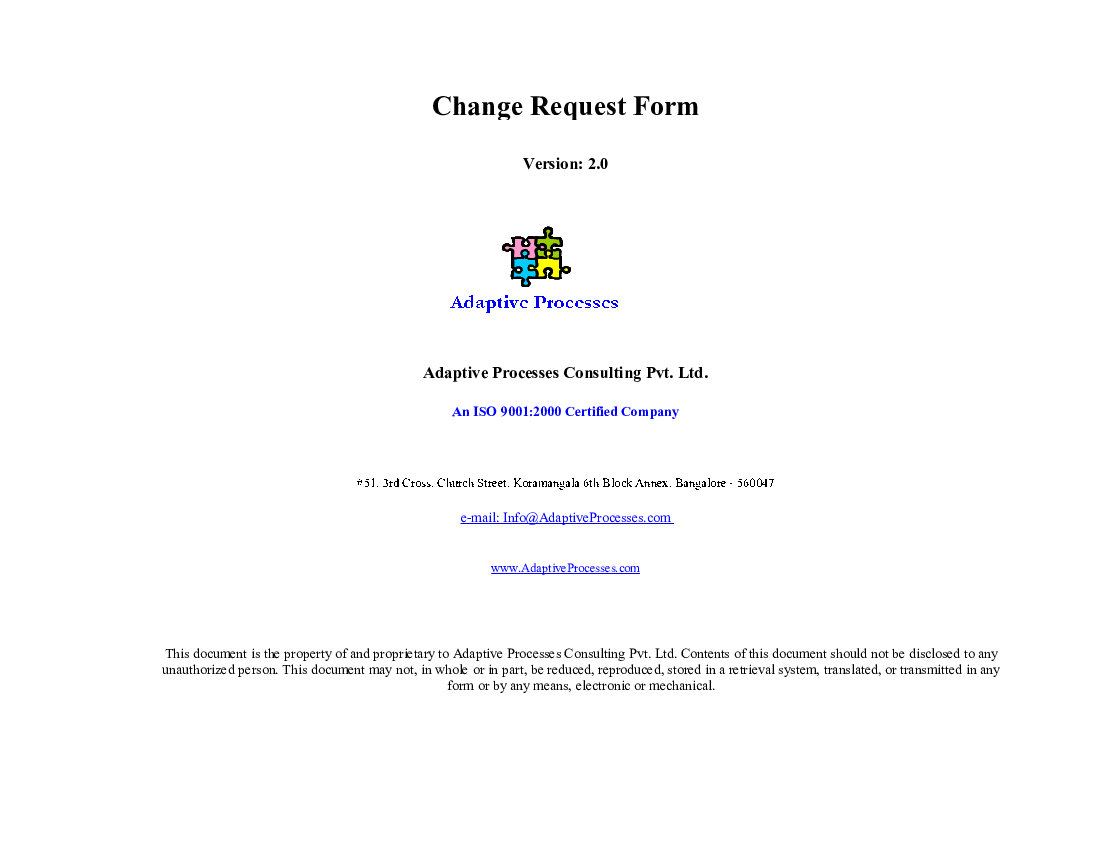Change request template