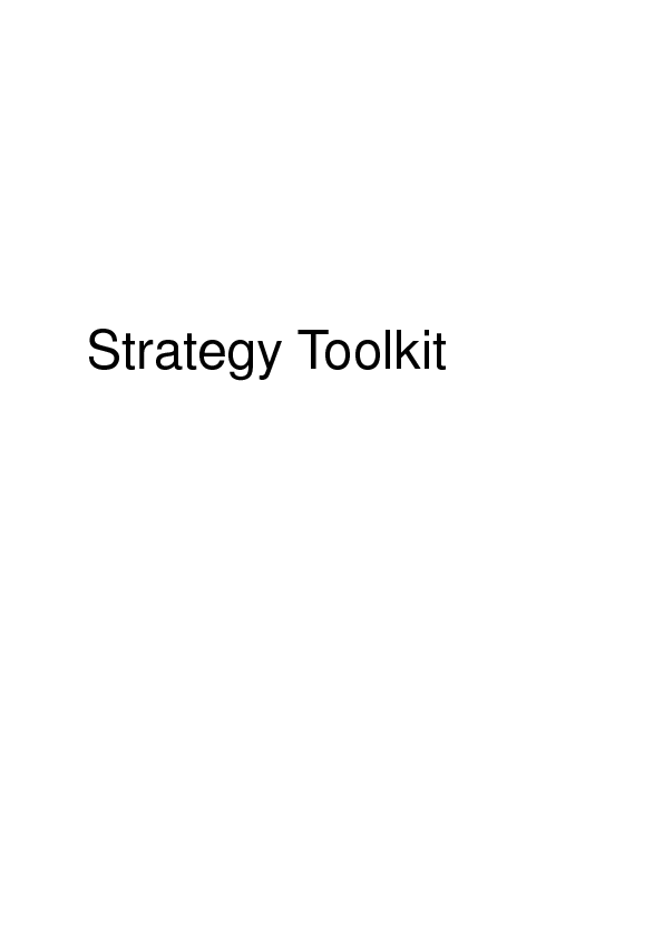 This is a partial preview of Strategy Toolkit (98-page PDF document). Full document is 98 pages. 