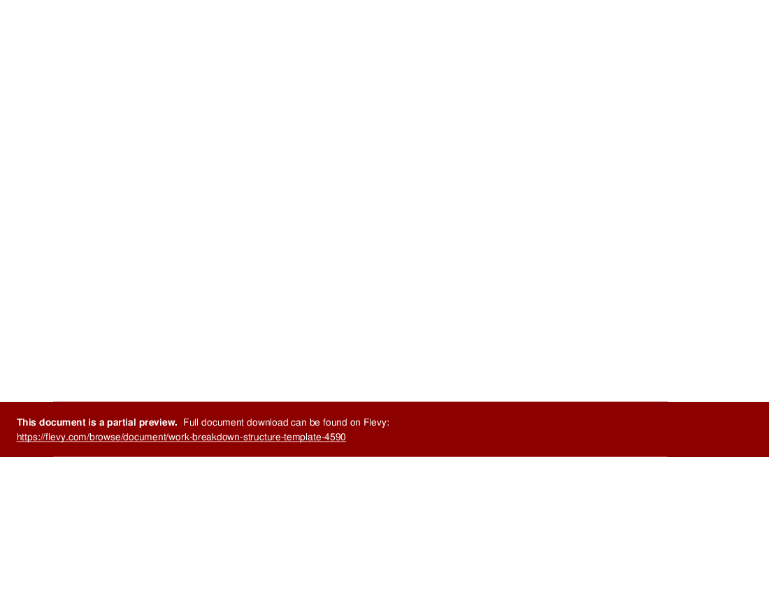 Work Breakdown Structure Template Excel Workbook XLS Flevy