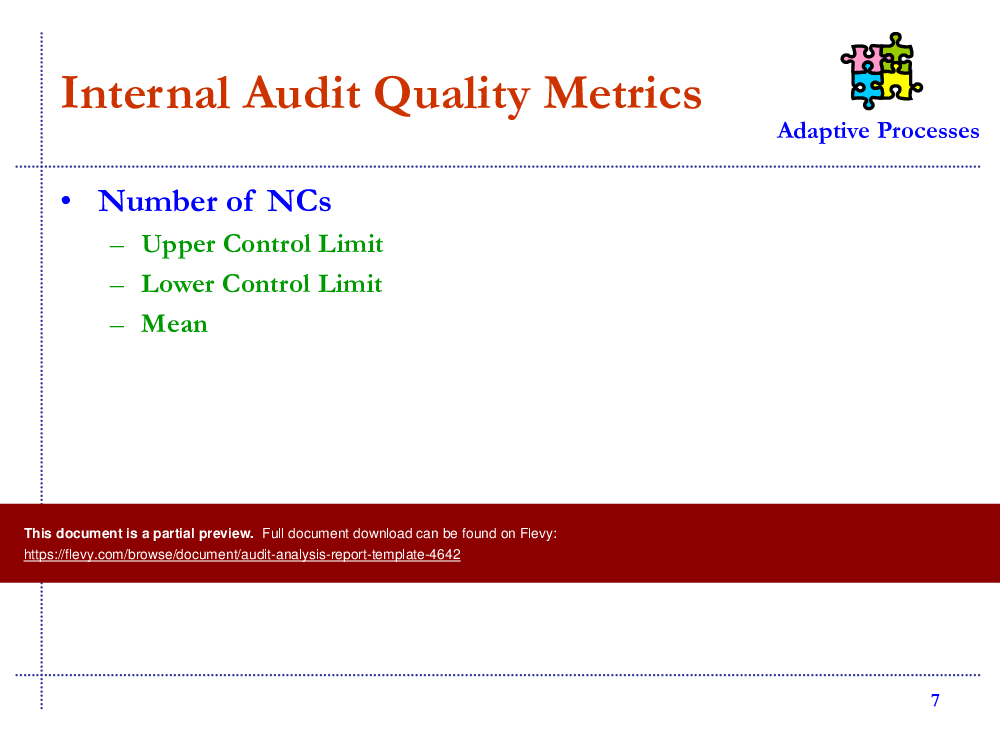 This is a partial preview of Audit Analysis Report Template (16-slide PowerPoint presentation (PPT)). Full document is 16 slides. 