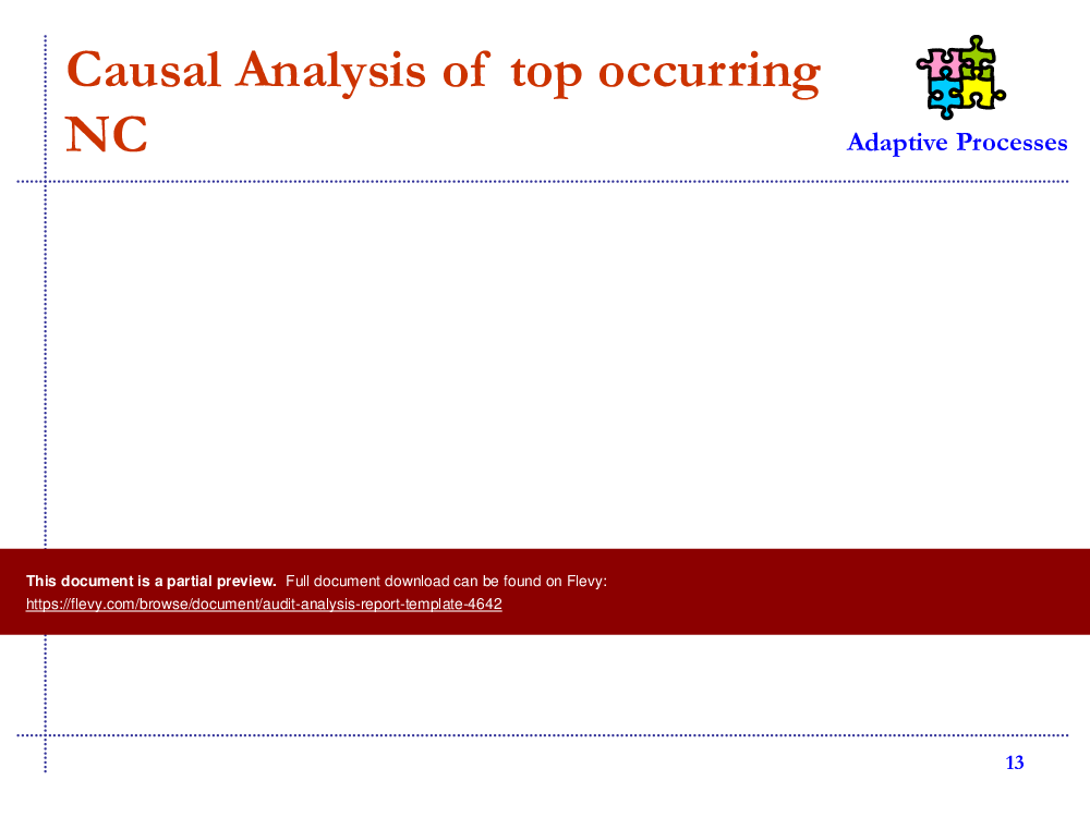 This is a partial preview of Audit Analysis Report Template (16-slide PowerPoint presentation (PPT)). Full document is 16 slides. 