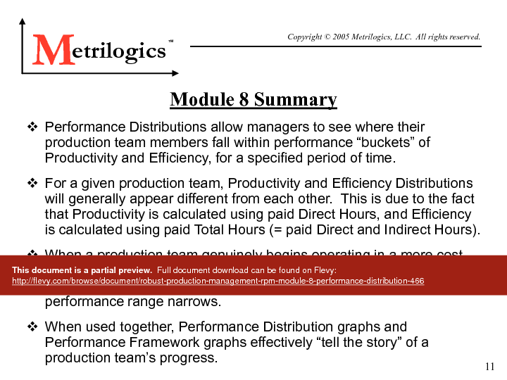 Robust Production Management (RPM) Module 8: Performance Distribution (15-page PDF document) Preview Image