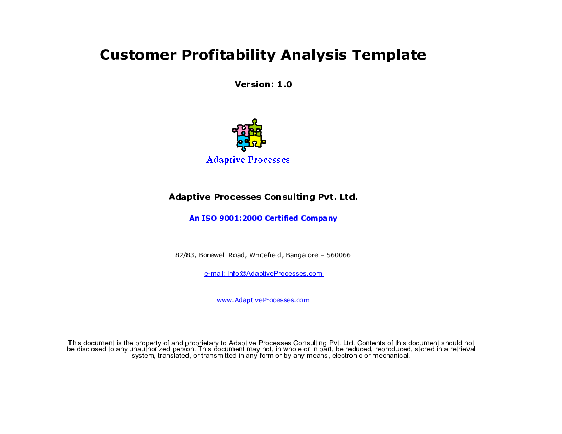 Customer Profitability Analysis Template (Excel template (XLS)) Preview Image