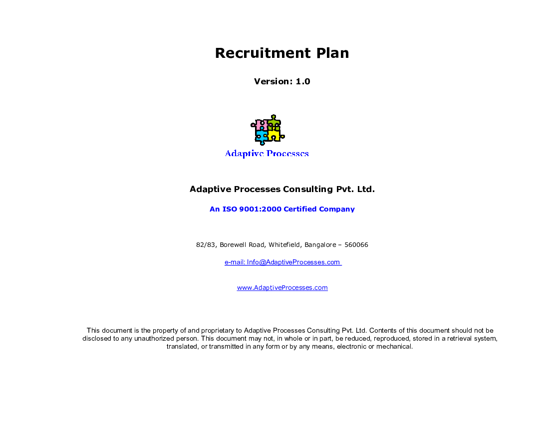 Recruitment Plan Template (Excel template (XLS)) Preview Image