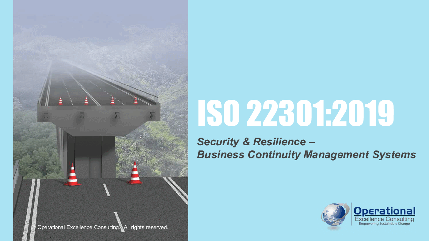 ISO 22301:2019 (Security & Resilience - BCMS) Awareness