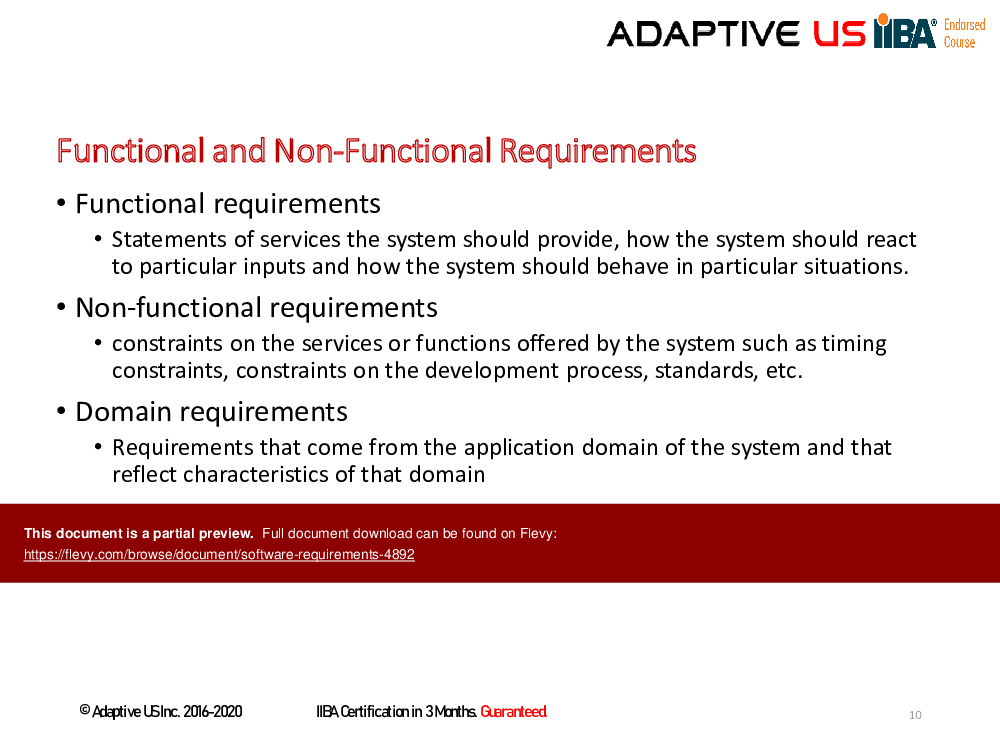 Software Requirements (53-slide PPT PowerPoint presentation (PPTX)) Preview Image
