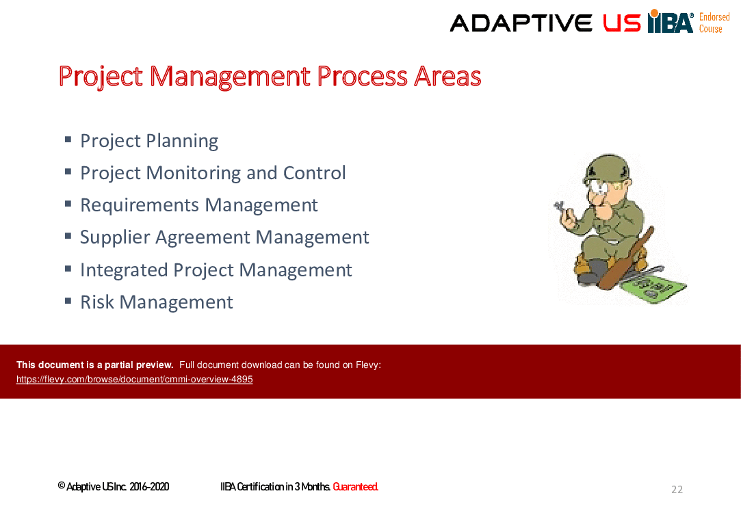 CMMI Overview (91-slide PPT PowerPoint presentation (PPTX)) Preview Image