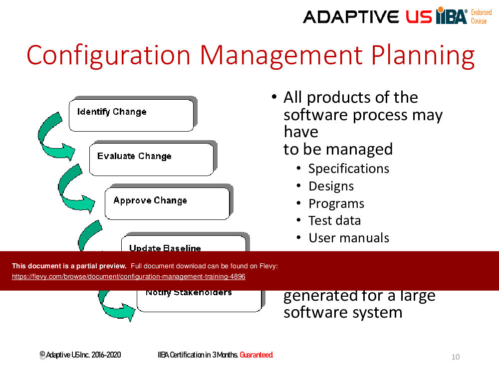 Configuration Management Training (53-slide PPT PowerPoint presentation (PPTX)) Preview Image