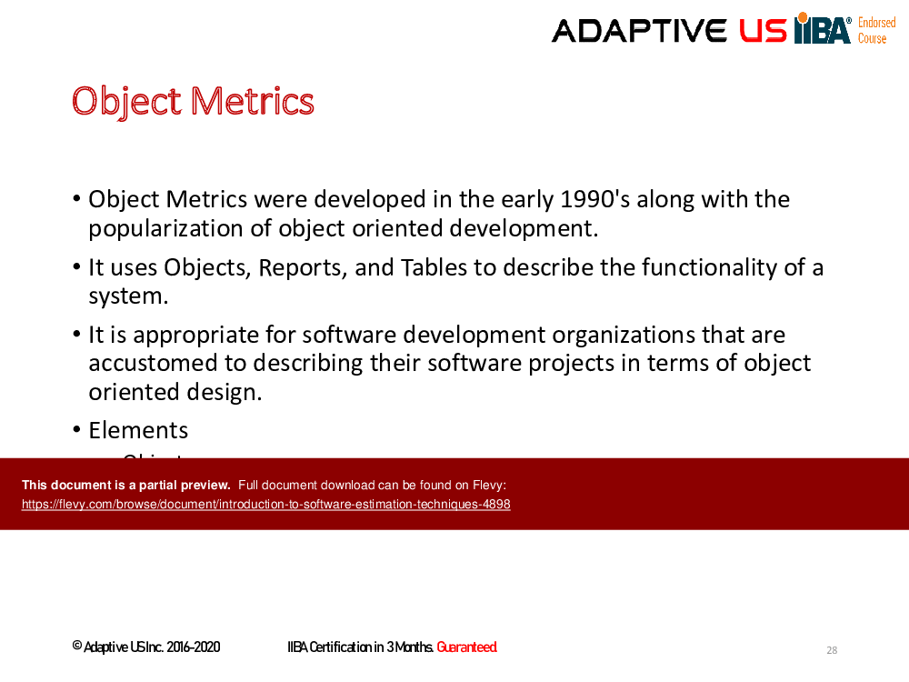 Introduction to Software Estimation Techniques (61-slide PPT PowerPoint presentation (PPTX)) Preview Image