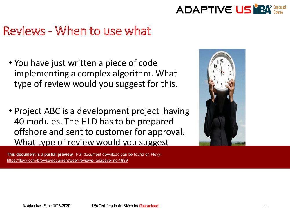 Peer Reviews - Adaptive Inc (49-slide PPT PowerPoint presentation (PPTX)) Preview Image