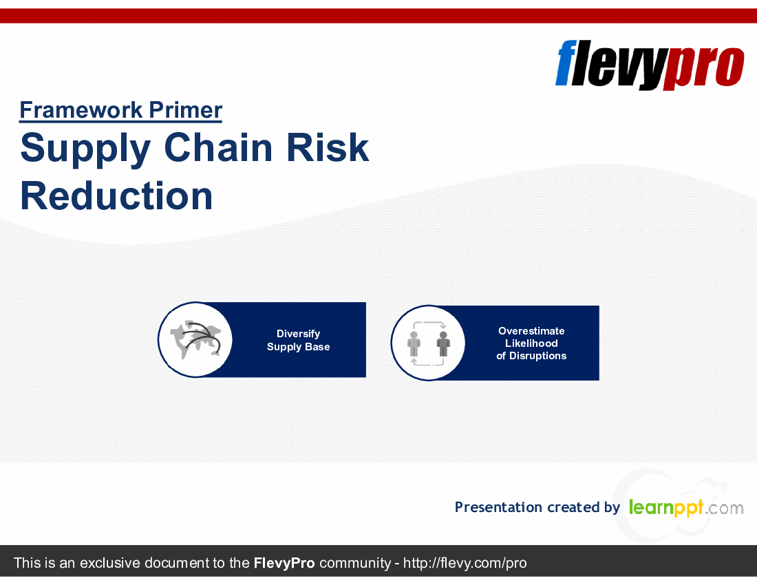 This is a partial preview of Supply Chain Risk Reduction (21-slide PowerPoint presentation (PPTX)). Full document is 21 slides. 