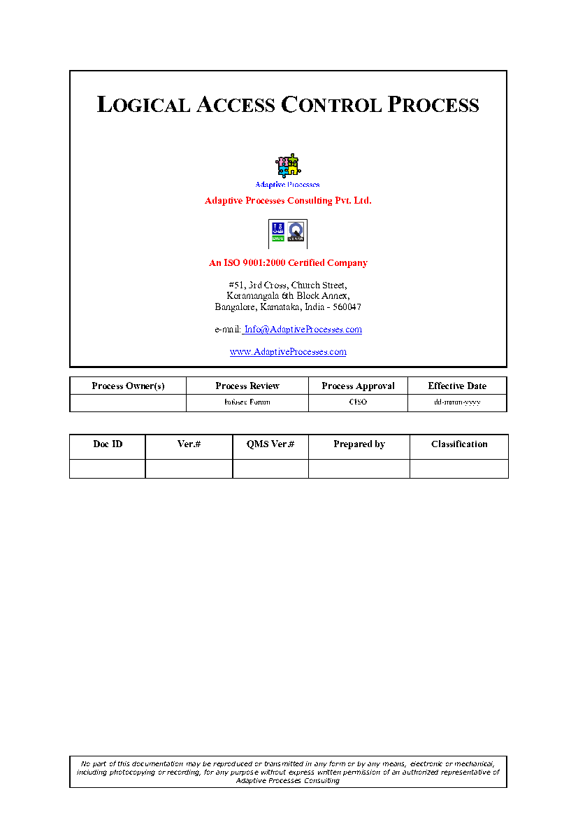 Logical Access Control Process