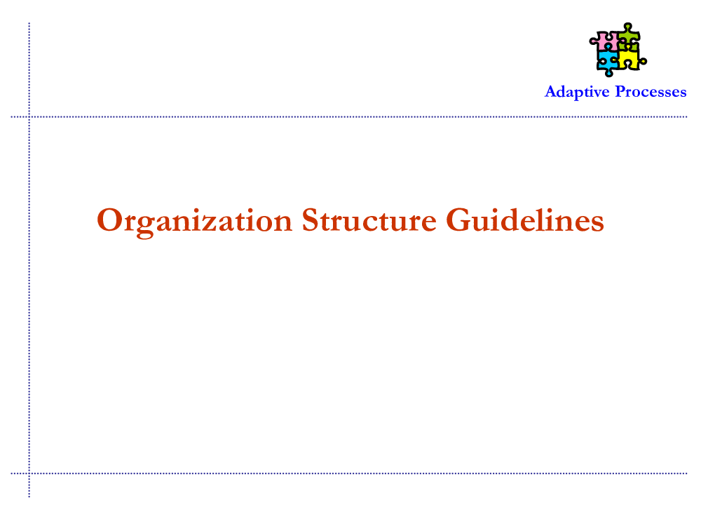 Organization Structure Guidelines
