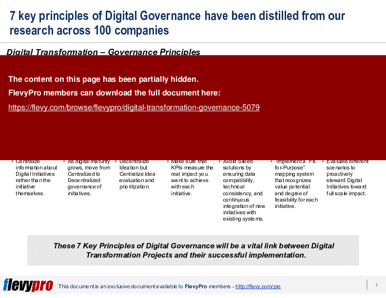 Digital Transformation Governance (27-slide PPT PowerPoint presentation (PPTX)) Preview Image