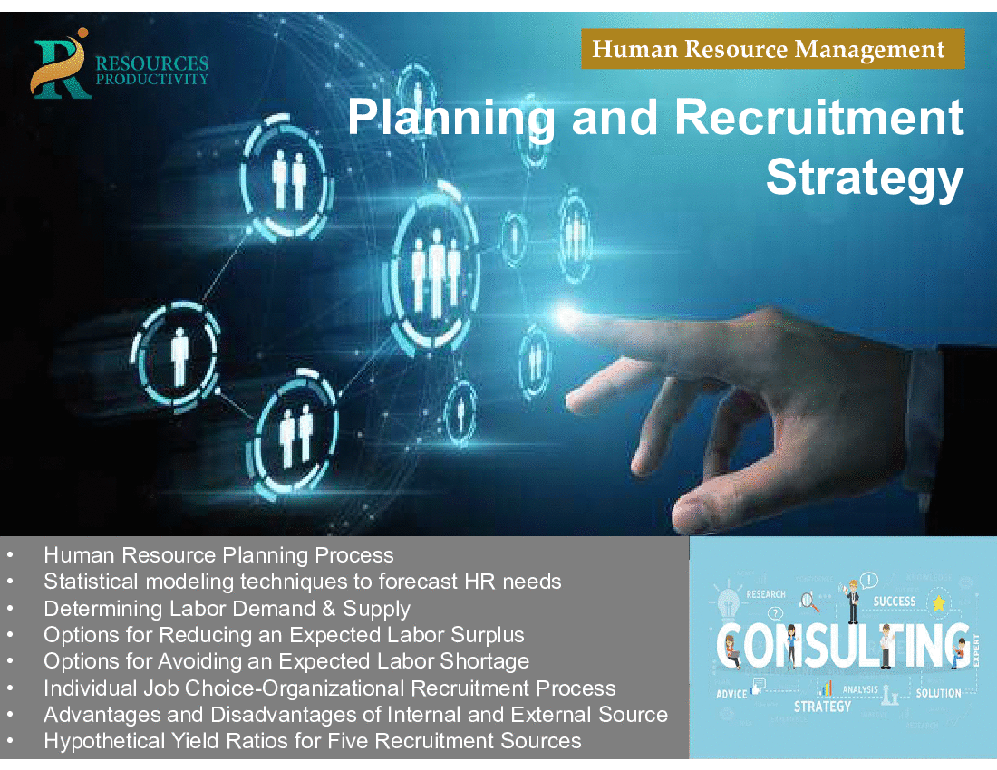 This is a partial preview of HR Planning & Recruitment Strategy (20-slide PowerPoint presentation (PPT)). Full document is 20 slides. 