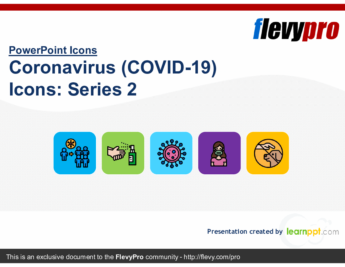 Coronavirus (COVID-19) Icons: Series 2 (21-slide PowerPoint presentation (PPTX)) Preview Image