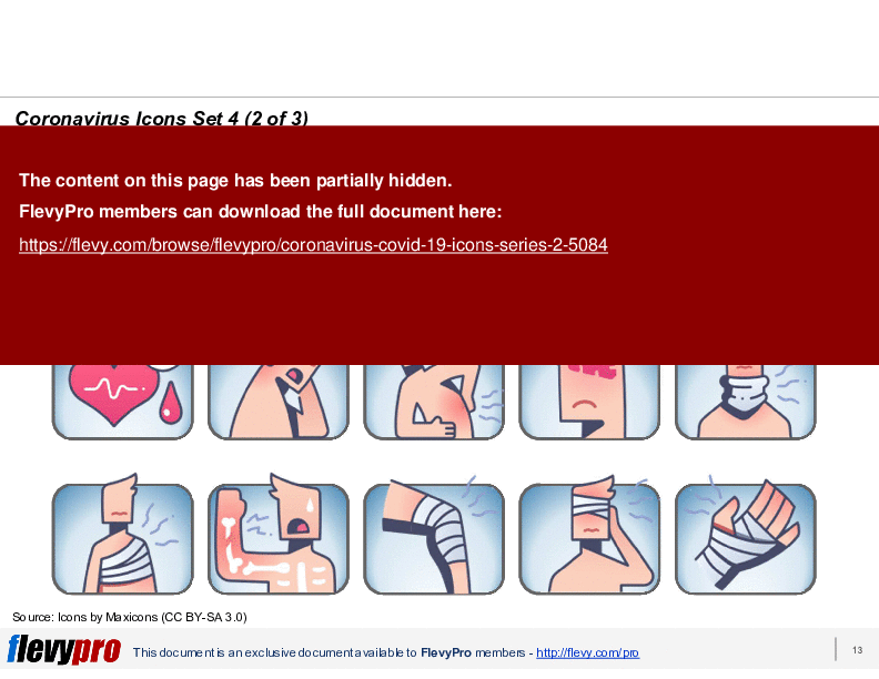 Coronavirus (COVID-19) Icons: Series 2 (21-slide PowerPoint presentation (PPTX)) Preview Image