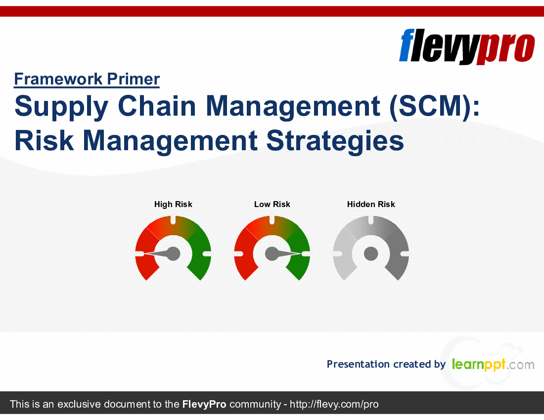 This is a partial preview of Supply Chain Management (SCM): Risk Management Strategies (25-slide PowerPoint presentation (PPTX)). Full document is 25 slides. 