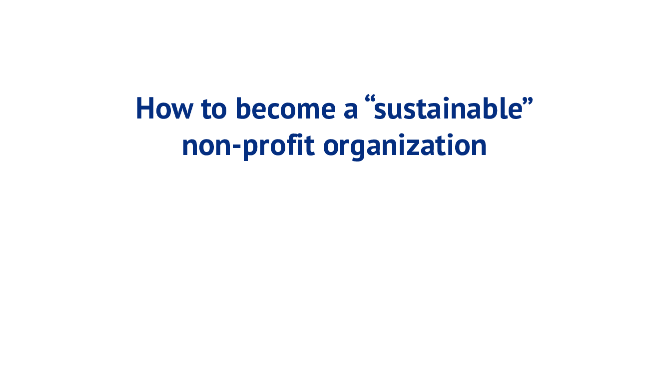 Financial Sustainability Strategy for NGOs Toolkit