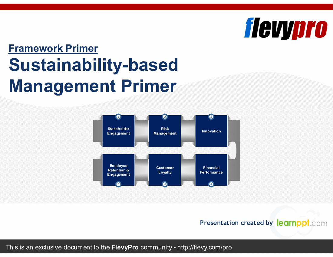 This is a partial preview of Sustainability-based Management Primer (23-slide PowerPoint presentation (PPTX)). Full document is 23 slides. 