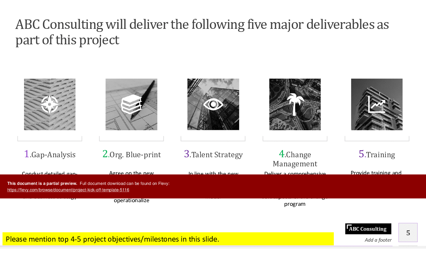 This is a partial preview of Project Kick-Off Template (19-slide PowerPoint presentation (PPTX)). Full document is 19 slides. 