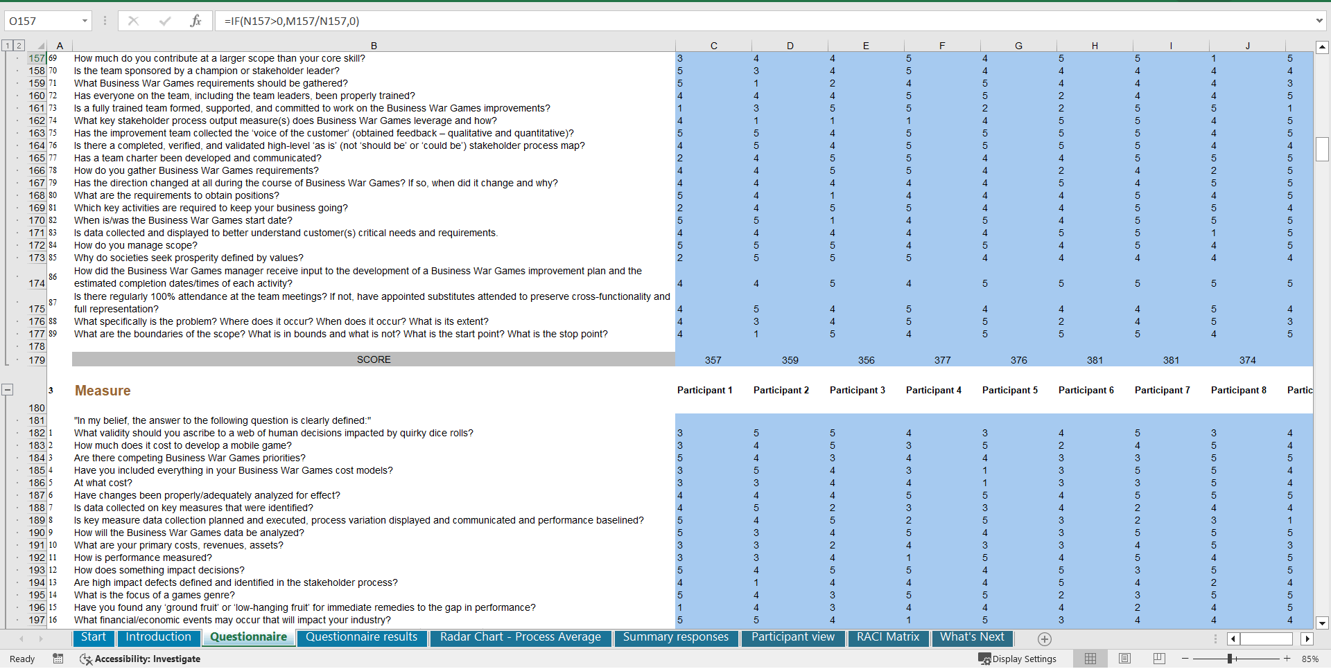 This is a partial preview of Business War Games - Implementation Toolkit (Excel workbook (XLSX)). 