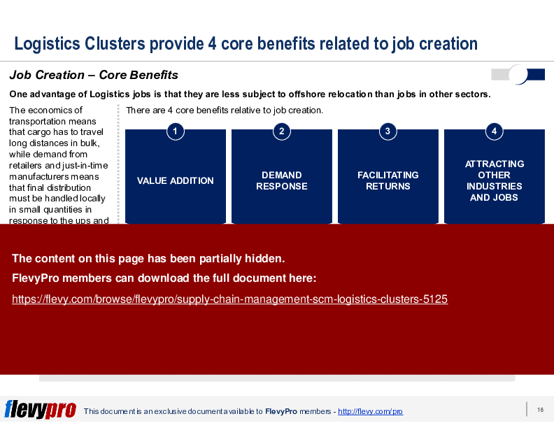 Supply Chain Management (SCM): Logistics Clusters (24-slide PPT PowerPoint presentation (PPTX)) Preview Image