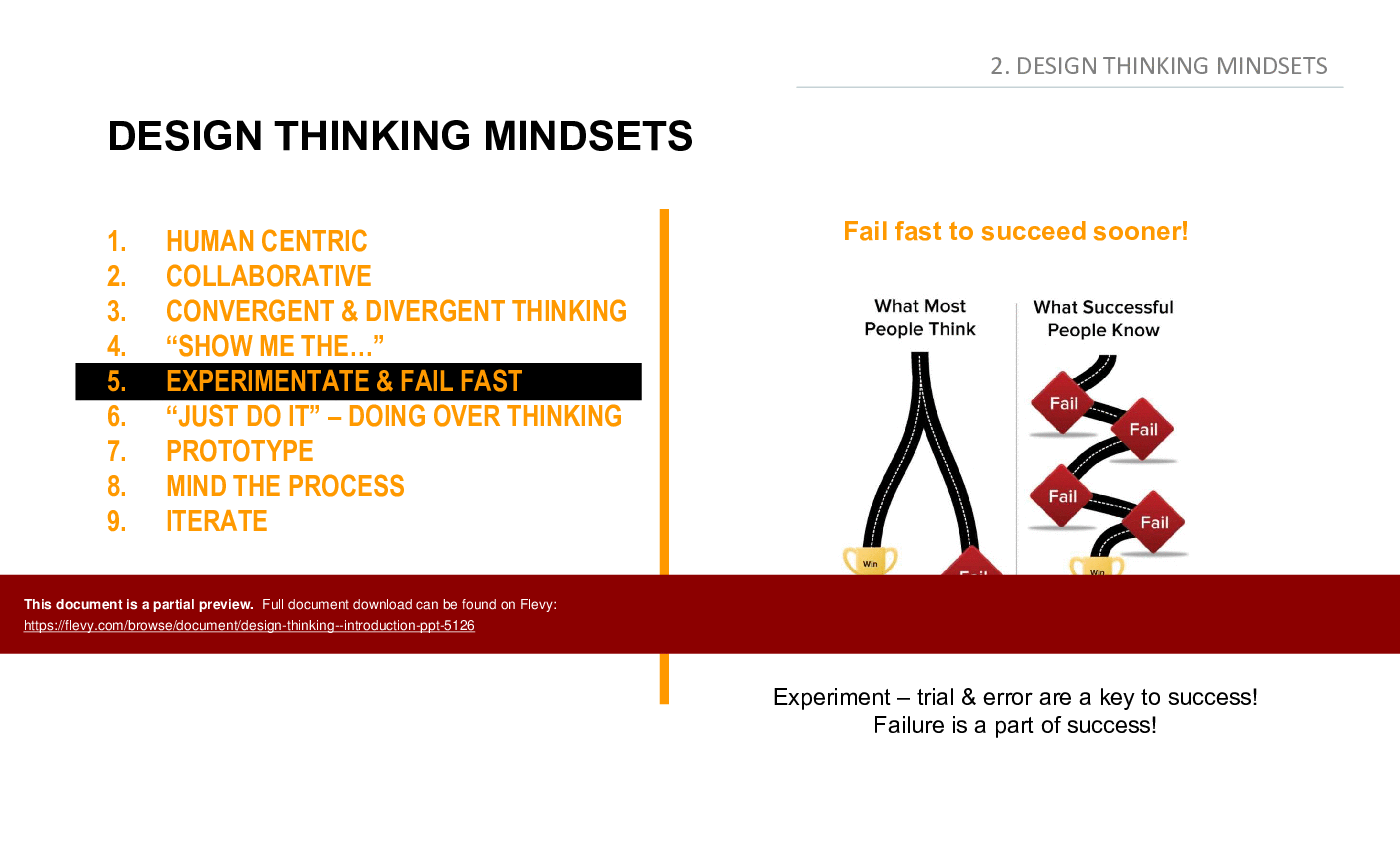 Design Thinking - Introduction (80-slide PPT PowerPoint presentation (PPTX)) Preview Image