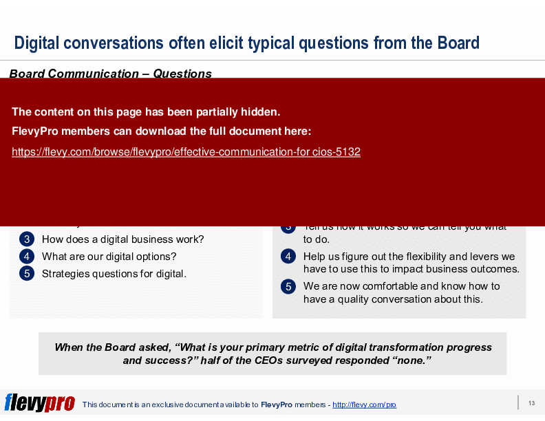 This is a partial preview of Effective Communication for CIOs (23-slide PowerPoint presentation (PPTX)). Full document is 23 slides. 