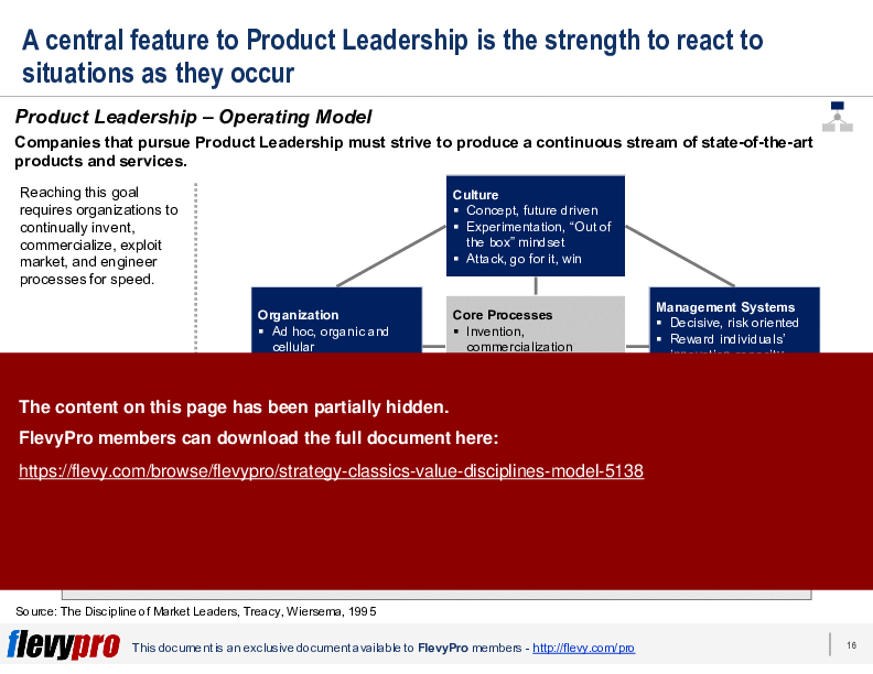 Strategy Classics: Value Disciplines Model (27-slide PPT PowerPoint presentation (PPTX)) Preview Image